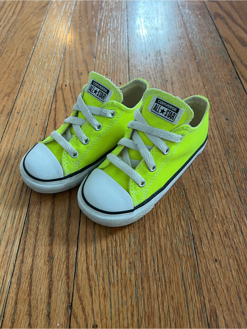 Converse Kids Neon Yellow Low Top Sneakers